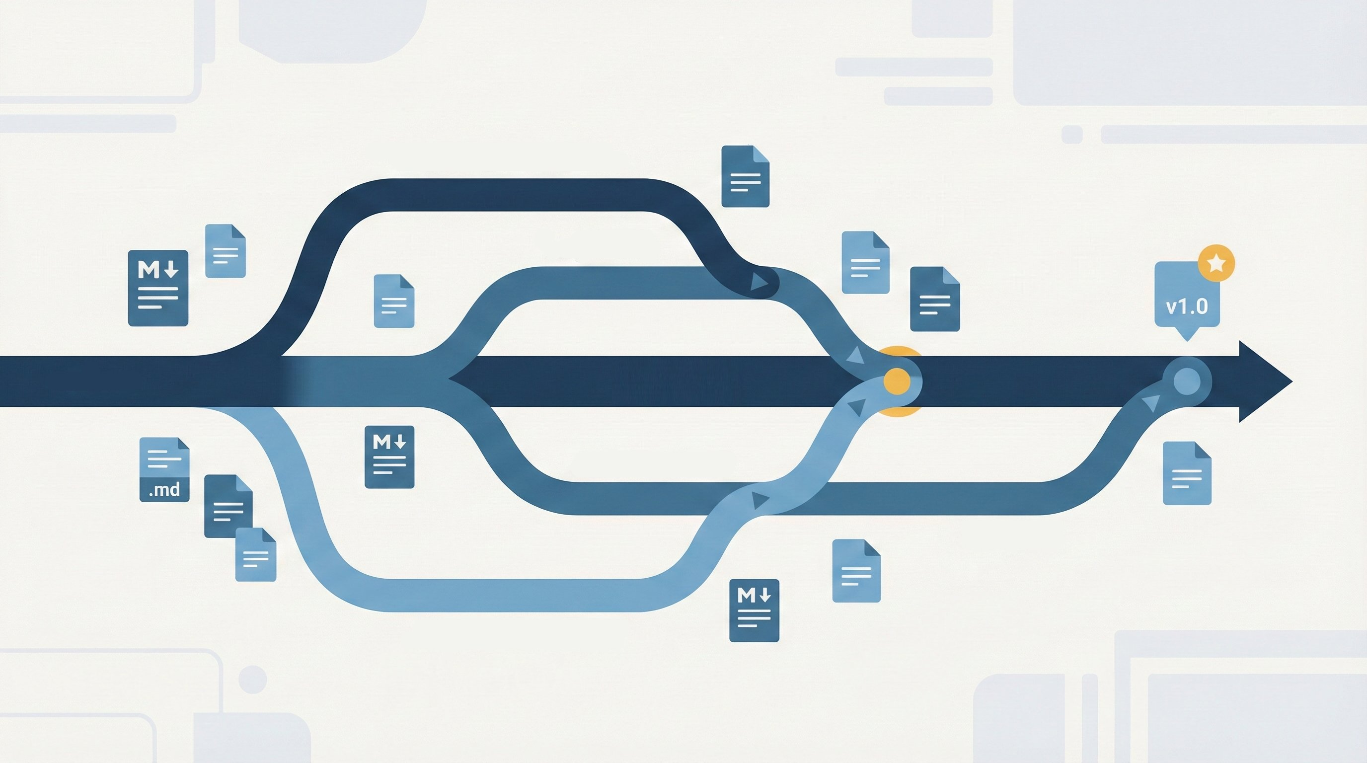Illustration: Git workflow stream